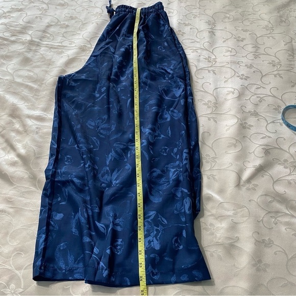 Floral Wide Leg Pants - Blue - Picture 9 of 9